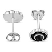 6pairs Black Onyx Sterling Silver Earrings - e170